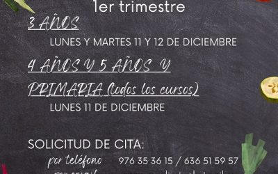 TUTORÍAS DE COMEDOR PRIMER TRIMESTRE