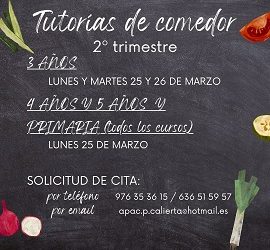 ¡PIDE TU TUTORÍA DE COMEDOR!